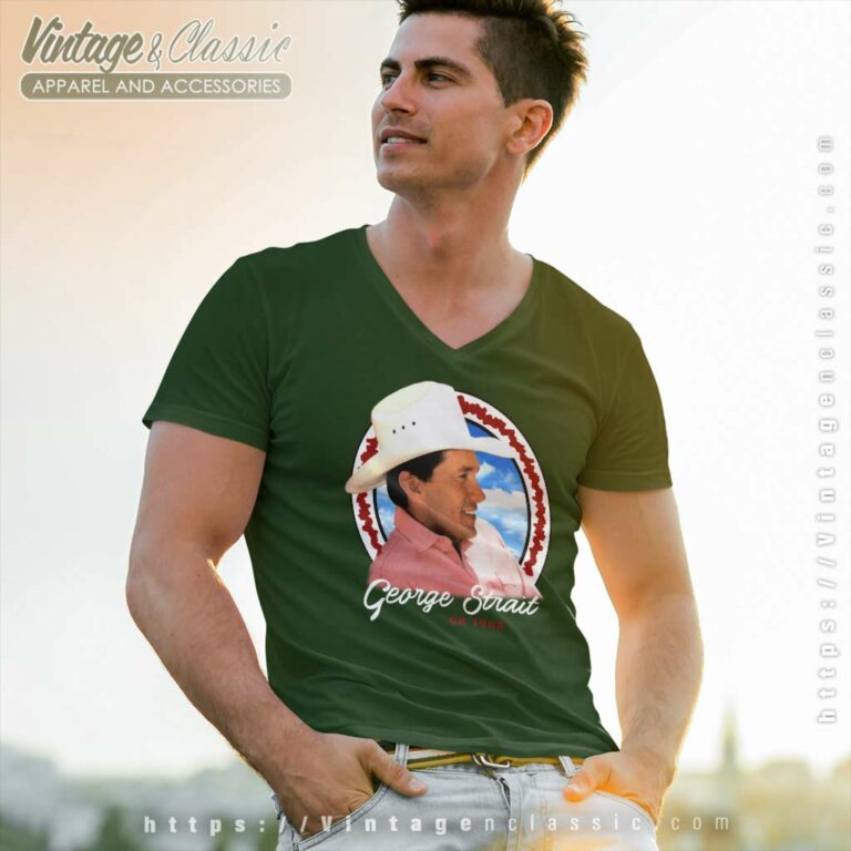 George Strait On Tour V Neck TShirt George Strait On Tour V Neck TShirt