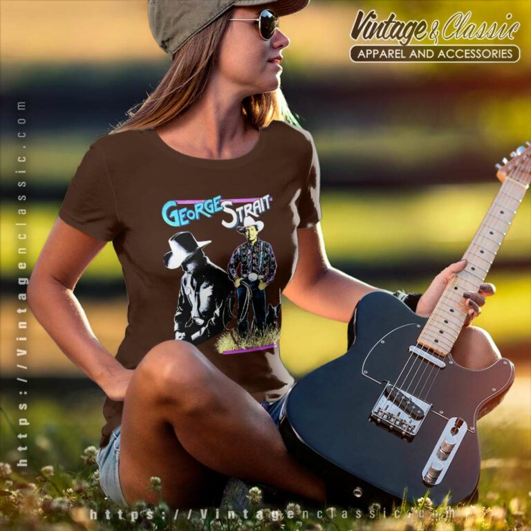 George Strait Shirt Cowboy Western Portrait Women TShirt George Strait Shirt Cowboy Western Portrait Women TShirt
