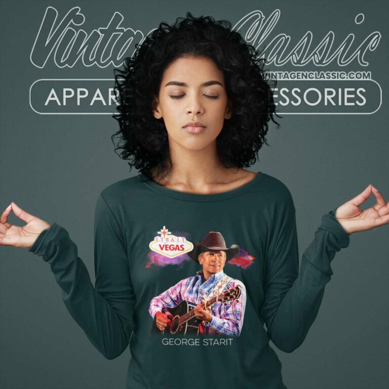 George Strait Strait To Vegas Long Sleeve Tee George Strait Strait To Vegas Long Sleeve Tee