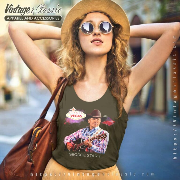 George Strait Strait To Vegas Tank Top Racerback George Strait Strait To Vegas Tank Top Racerback