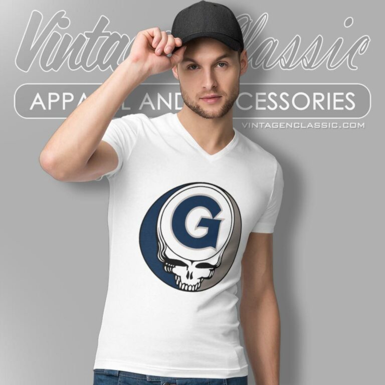 Georgetown University Grateful Dead Steal Your Face V Neck TShirt Georgetown University Grateful Dead Steal Your Face V Neck TShirt