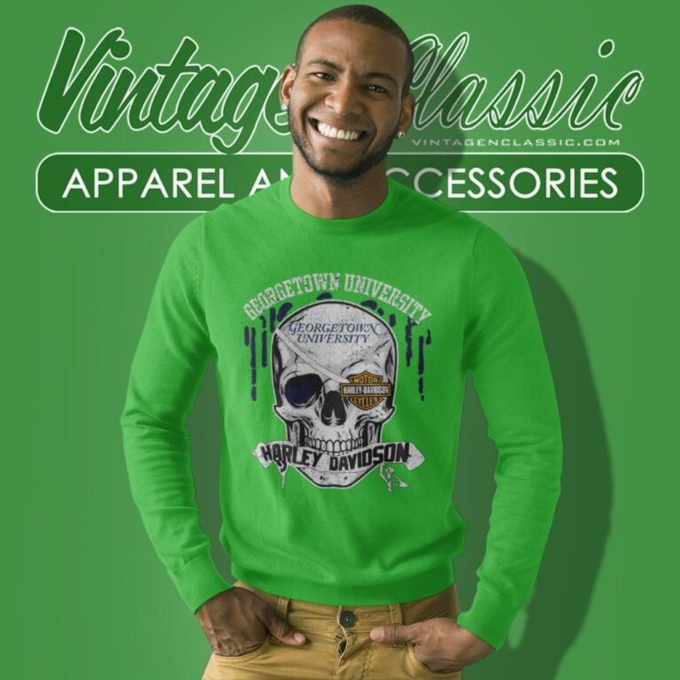 Georgetown University Harley Davidson Skull Sweatshirt Georgetown University Harley Davidson Skull Sweatshirt