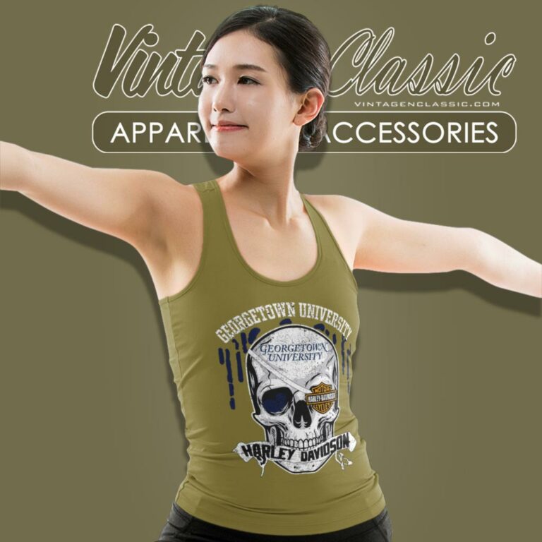 Georgetown University Harley Davidson Skull Tank Top Racerback Georgetown University Harley Davidson Skull Tank Top Racerback