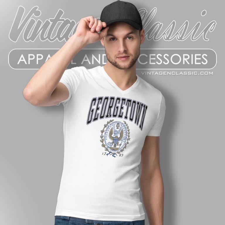 Georgetown University Vintage V Neck TShirt Georgetown University Vintage V Neck TShirt