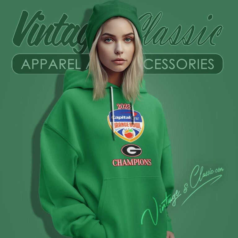 Georgia Bulldogs 2023 Capital One Orange Bowl Champs Logo Hoodie Georgia Bulldogs 2023 Capital One Orange Bowl Champs Logo Hoodie