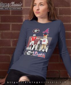 Georgia Bulldogs And Atlanta Braves Long Sleeve Tee