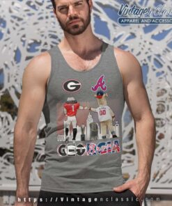 Georgia Bulldogs And Atlanta Braves Tank Top Racerback