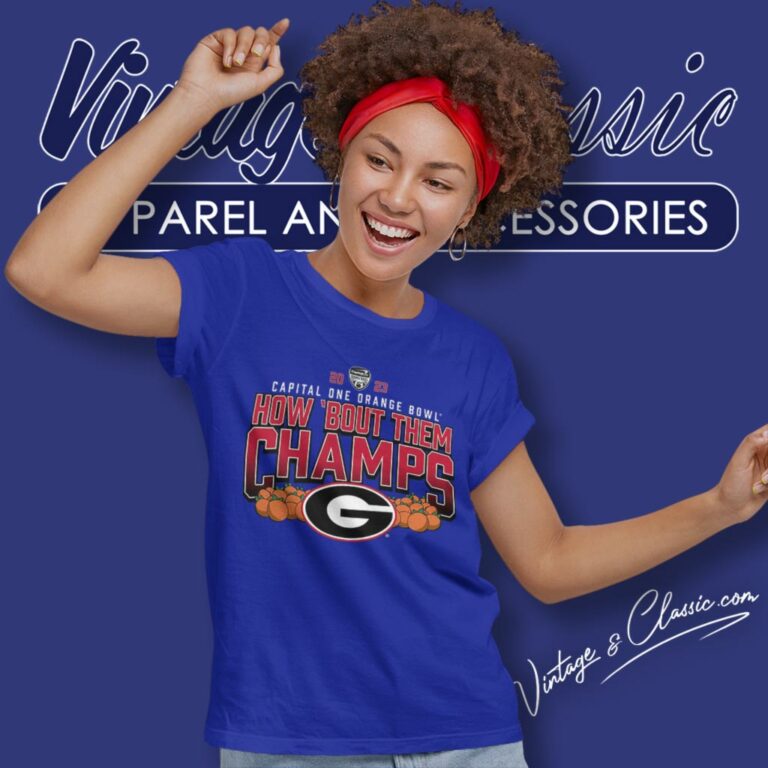 Georgia Bulldogs Capital One Orange Bowl Champions 2023 Women T Shirt Georgia Bulldogs Capital One Orange Bowl Champions 2023 Women T Shirt