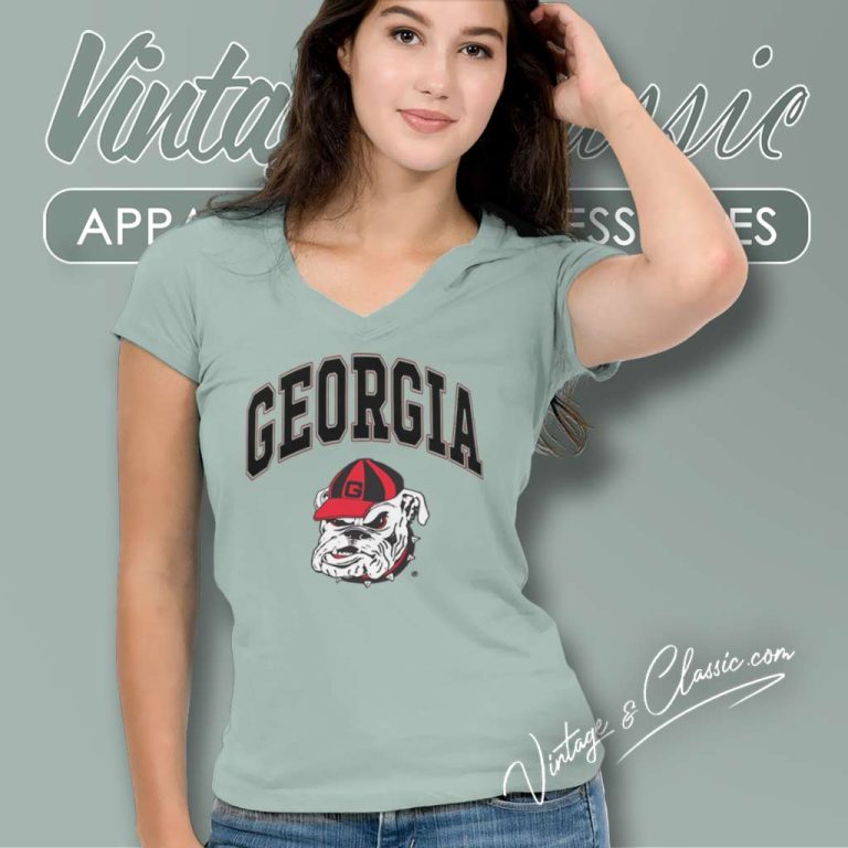 Georgia Bulldogs Football V Neck TShirt Georgia Bulldogs Football V Neck TShirt