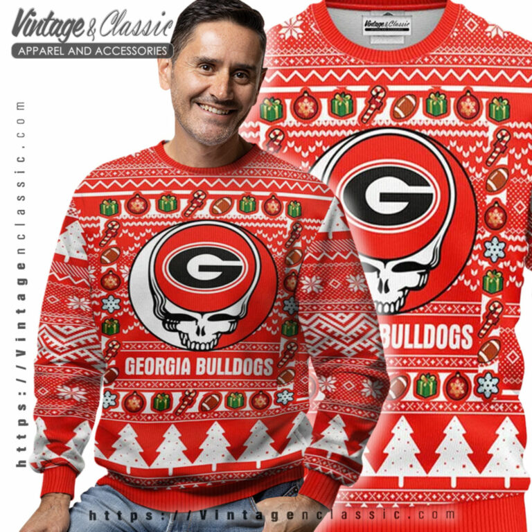 Georgia Bulldogs Grateful Dead Ugly Sweater Men Ugly Sweater Georgia Bulldogs Grateful Dead Ugly Sweater Men Ugly Sweater