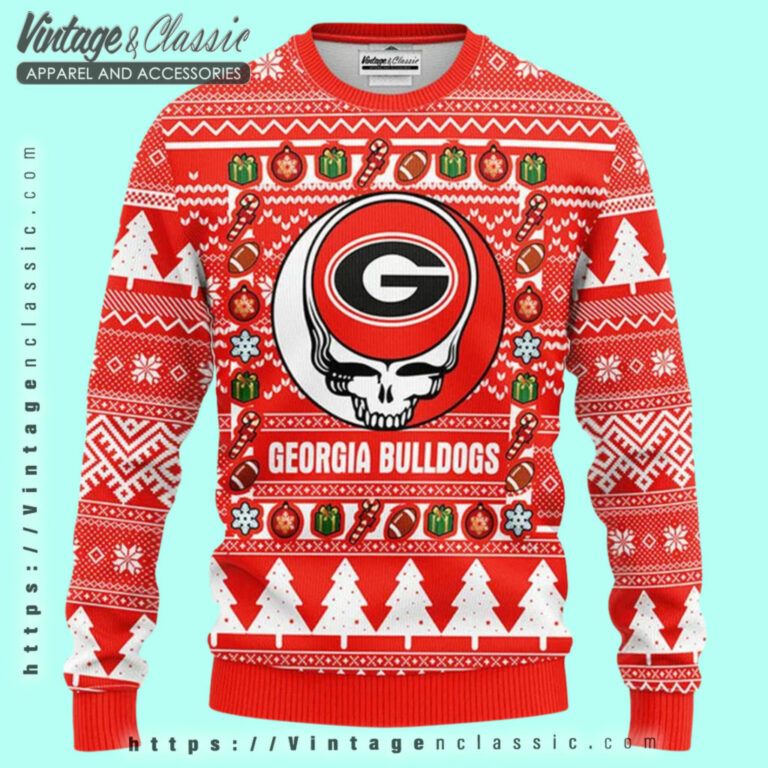 Georgia Bulldogs Grateful Dead Ugly Sweater Ugly Christmas Sweater Georgia Bulldogs Grateful Dead Ugly Sweater Ugly Christmas Sweater
