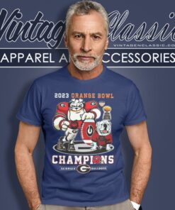 Georgia Bulldogs Mascot 2023 Orange Bowl Champions T Shirt