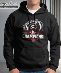 Georgia Bulldogs Skyline 2023 National Championship Champions Shirt 5 Georgia Bulldogs Skyline 2023 National Championship Champions Hoodie 2