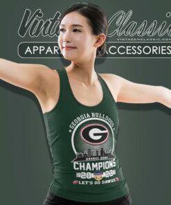 Georgia Bulldogs Skyline Orange Bowl Champions 2023 Lets Go Dawgs Tank Top Racerback