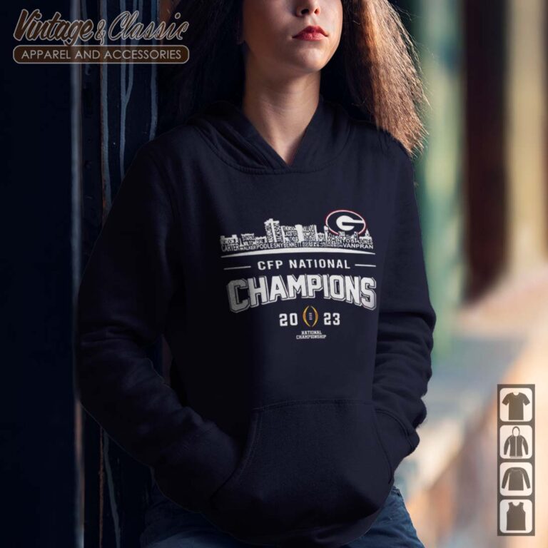 Georgia Bulldogs Team Name 2023 CFP National Champions Hoodie Georgia Bulldogs Team Name 2023 CFP National Champions Hoodie