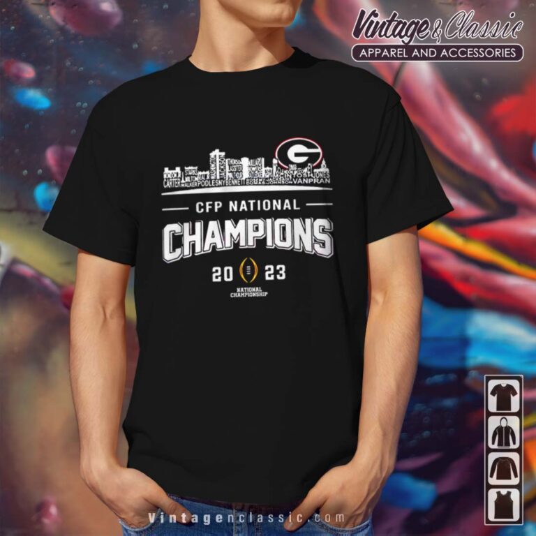 Georgia Bulldogs Team Name 2023 CFP National Champions Shirt Georgia Bulldogs Team Name 2023 CFP National Champions Shirt