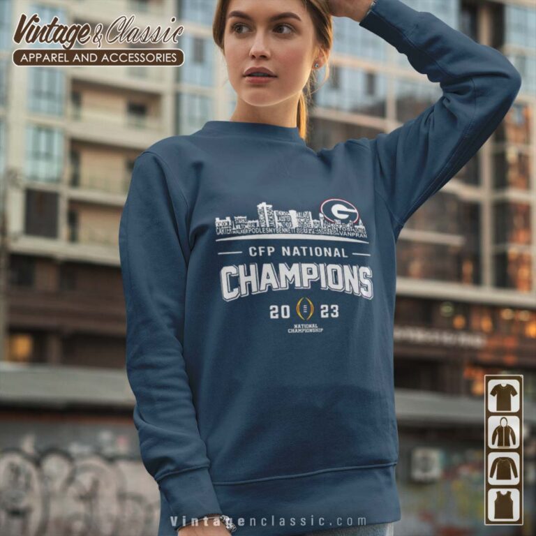 Georgia Bulldogs Team Name 2023 CFP National Champions Sweatshirt Georgia Bulldogs Team Name 2023 CFP National Champions Sweatshirt