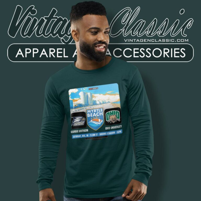 Georgia Southern Football Vs Ohio Bobcats Football At Brooks Stadium Long Sleeve Tee Georgia Southern Football Vs Ohio Bobcats Football At Brooks Stadium Long Sleeve Tee