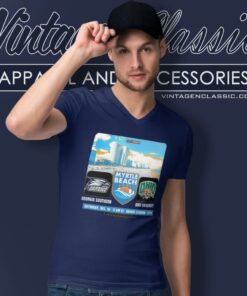 Georgia Southern Football Vs Ohio Bobcats Football At Brooks Stadium V Neck TShirt