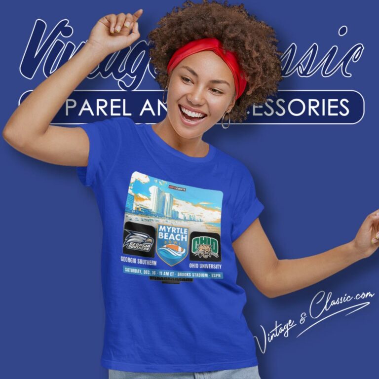 Georgia Southern Football Vs Ohio Bobcats Football At Brooks Stadium Women T Shirt Georgia Southern Football Vs Ohio Bobcats Football At Brooks Stadium Women T Shirt