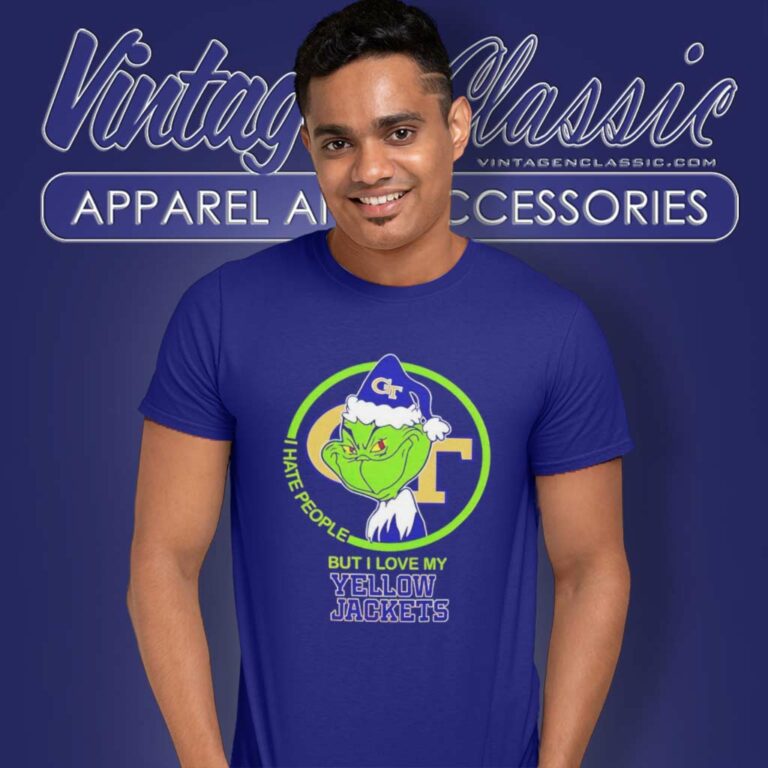 Georgia Tech Ncaa Christmas Grinch Shirt I Hate People But I Love My Yellow Jackets T Shirt Georgia Tech Ncaa Christmas Grinch Shirt I Hate People But I Love My Yellow Jackets T Shirt