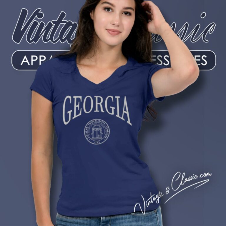 Georgia University V Neck TShirt Georgia University V Neck TShirt