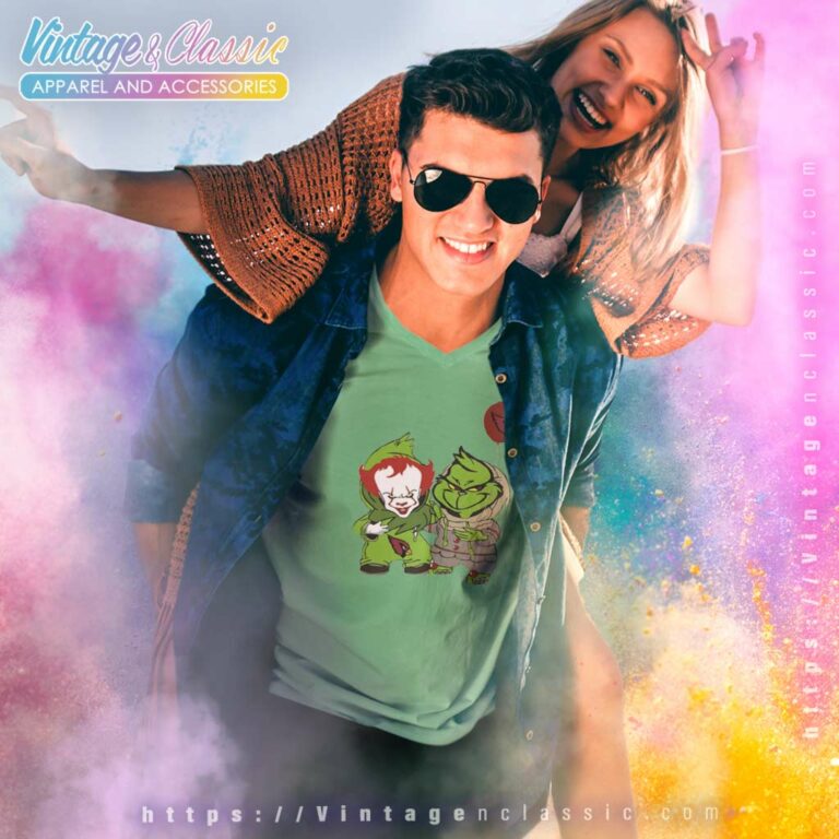 Georgie And Grinch Arizona Cardinals V Neck TShirt Georgie And Grinch Arizona Cardinals V Neck TShirt