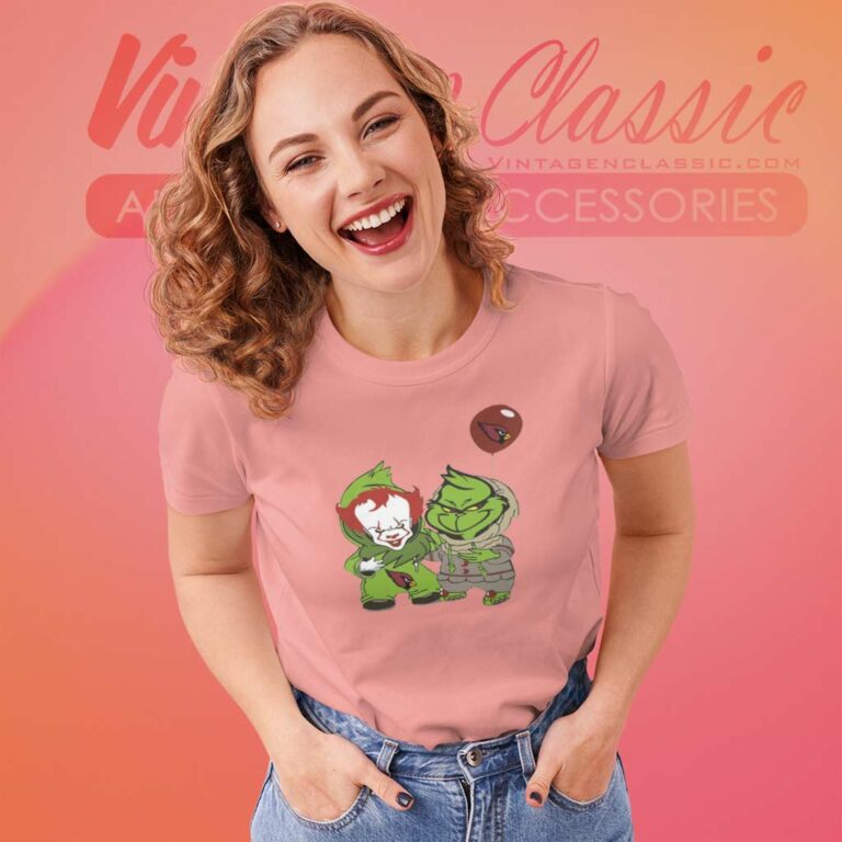 Georgie And Grinch Arizona Cardinals Women TShirt Georgie And Grinch Arizona Cardinals Women TShirt