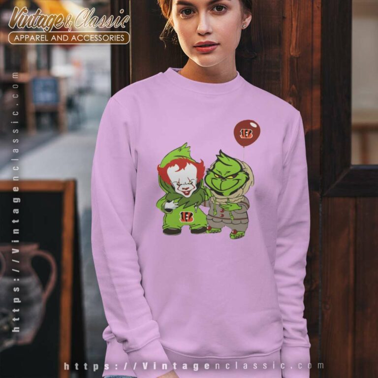 Georgie And Grinch Cincinnati Bengals Sweatshirt Georgie And Grinch Cincinnati Bengals Sweatshirt
