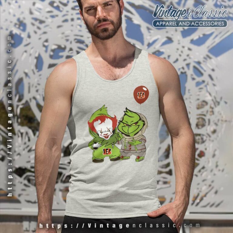 Georgie And Grinch Cincinnati Bengals Tank Top Racerback Georgie And Grinch Cincinnati Bengals Tank Top Racerback