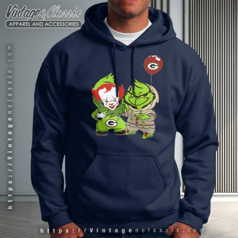 Green Bay Packers Pennywise Grinch Christmas Hoodie Green Bay Packers Pennywise Grinch Christmas Hoodie