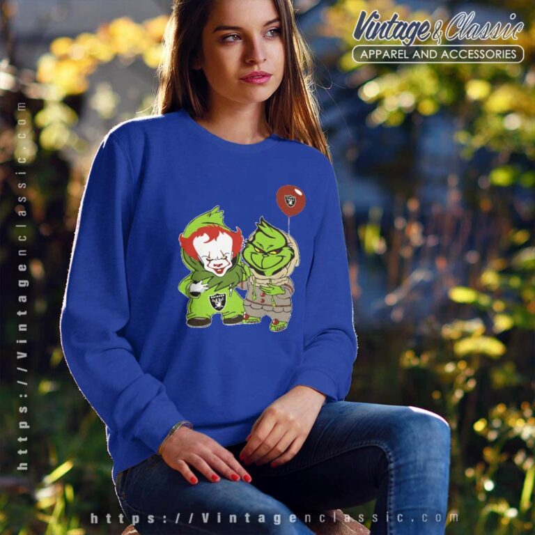 Georgie And Grinch Las Vegas Raiders Sweatshirt Georgie And Grinch Las Vegas Raiders Sweatshirt