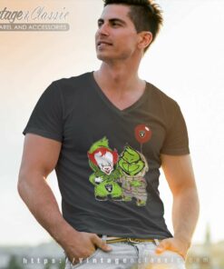 Georgie And Grinch Las Vegas Raiders V Neck TShirt