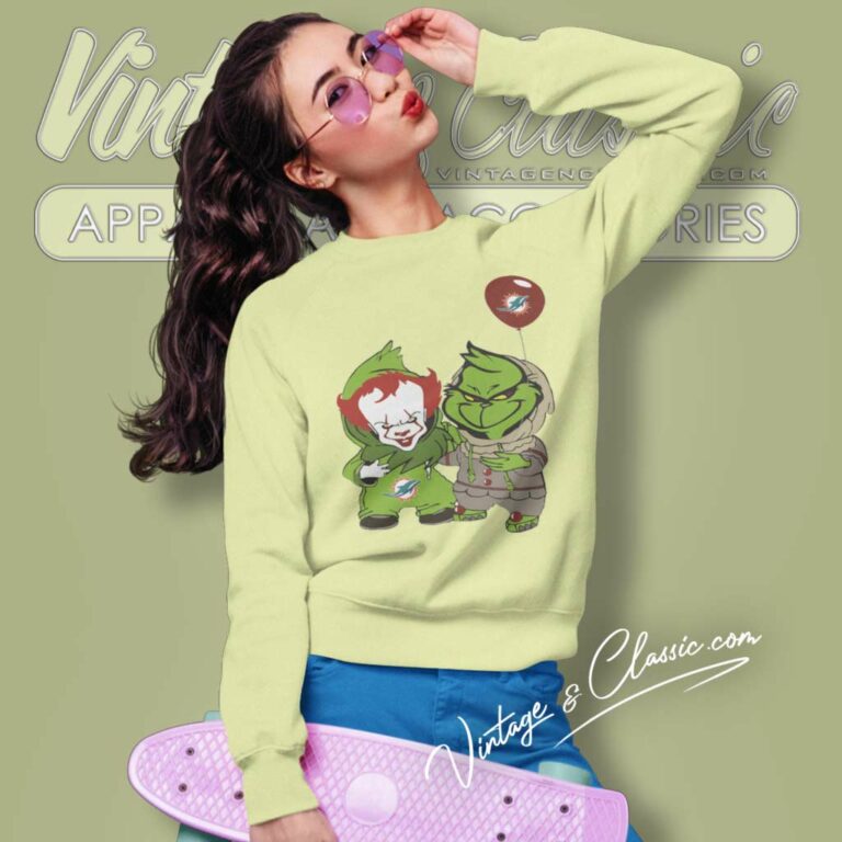 Georgie And Grinch Miami Dolphins Sweatshirt Georgie And Grinch Miami Dolphins Sweatshirt