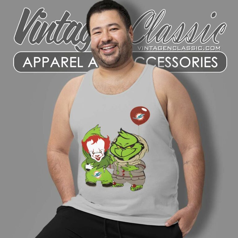 Georgie And Grinch Miami Dolphins Tank Top Racerback Georgie And Grinch Miami Dolphins Tank Top Racerback