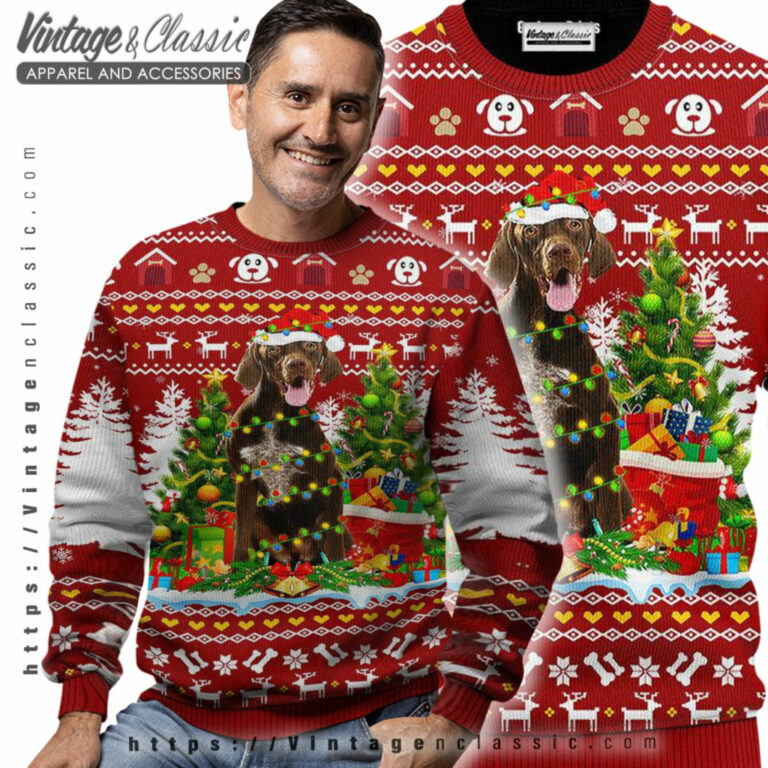 German Shorthaired Dog Ugly Sweater Men Ugly Sweater German Shorthaired Dog Ugly Sweater Men Ugly Sweater