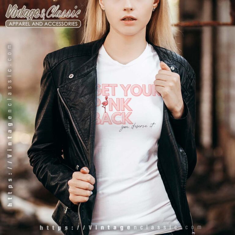 Get Your Pink Back Flamingo Vneck 1 Get Your Pink Back Flamingo Vneck 1