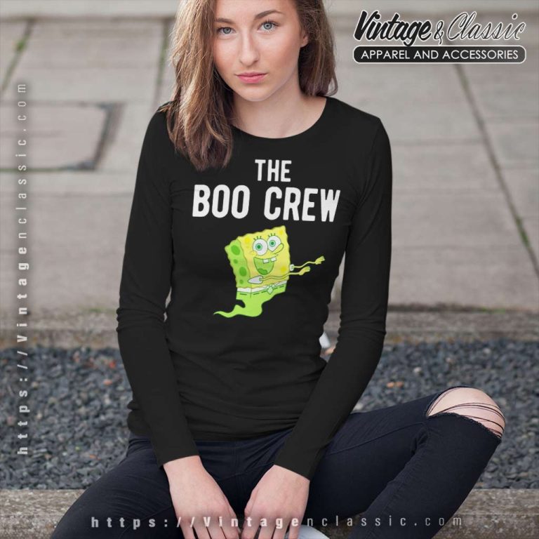 Ghost Boo Crew Halloween Spongebob Long Sleeve Tee Ghost Boo Crew Halloween Spongebob Long Sleeve Tee