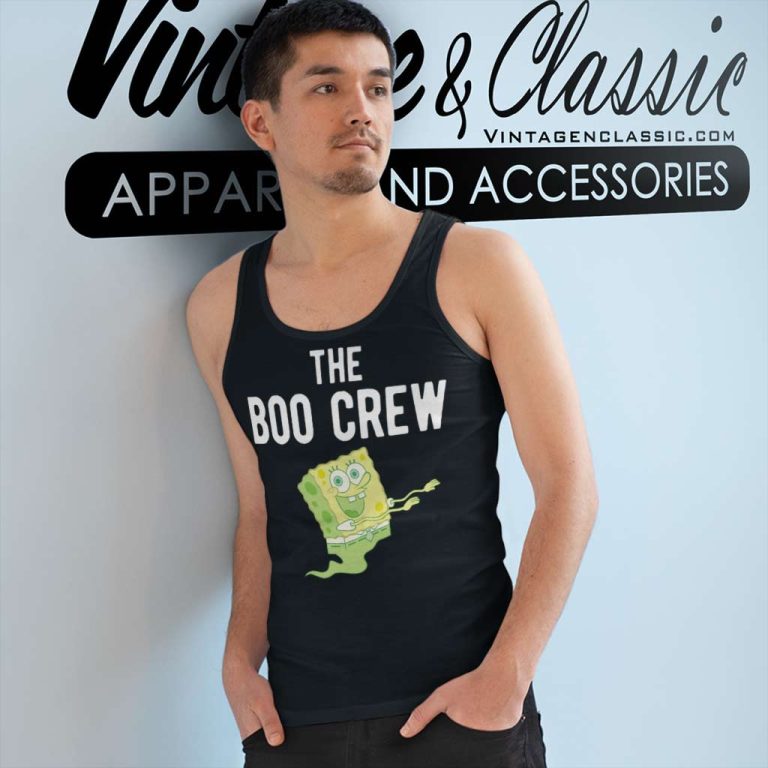 Ghost Boo Crew Halloween Spongebob Tank Top Racerback Ghost Boo Crew Halloween Spongebob Tank Top Racerback