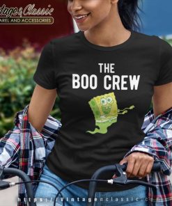 Ghost Boo Crew Halloween Spongebob Women TShirt