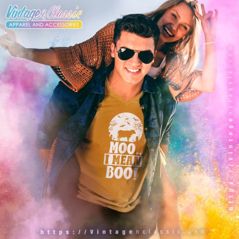 Ghost Cow Halloween Moo I Mean Boo V Neck TShirt Ghost Cow Halloween Moo I Mean Boo V Neck TShirt