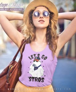 Ghost Houston Astros Lets Go Stros Tank Top Racerback
