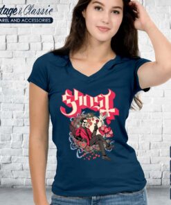 Ghost Papa Cupid Valentines Day Vneck