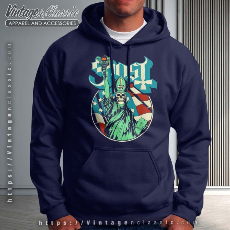 Ghost Shirt Ghost Blue Statue Stars and Stripes Hoodie Ghost Shirt Ghost Blue Statue Stars and Stripes Hoodie