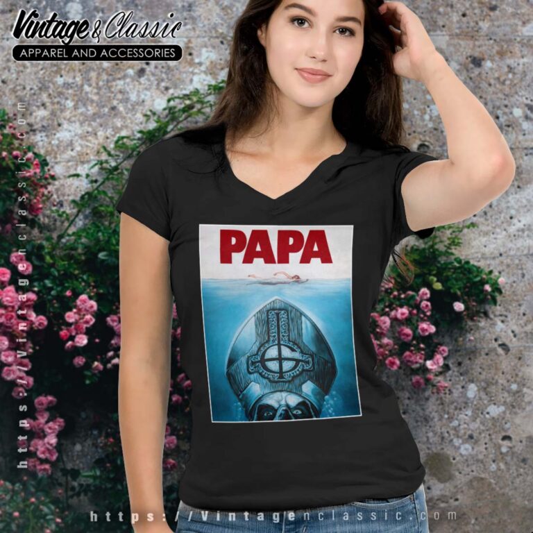 Ghost Shirt Ghost Papa Poster Vneck Ghost Shirt Ghost Papa Poster Vneck
