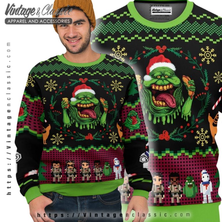 Ghostbusters Slimer Santa Ugly Christmas Sweater Ugly Sweater Ghostbusters Slimer Santa Ugly Christmas Sweater Ugly Sweater