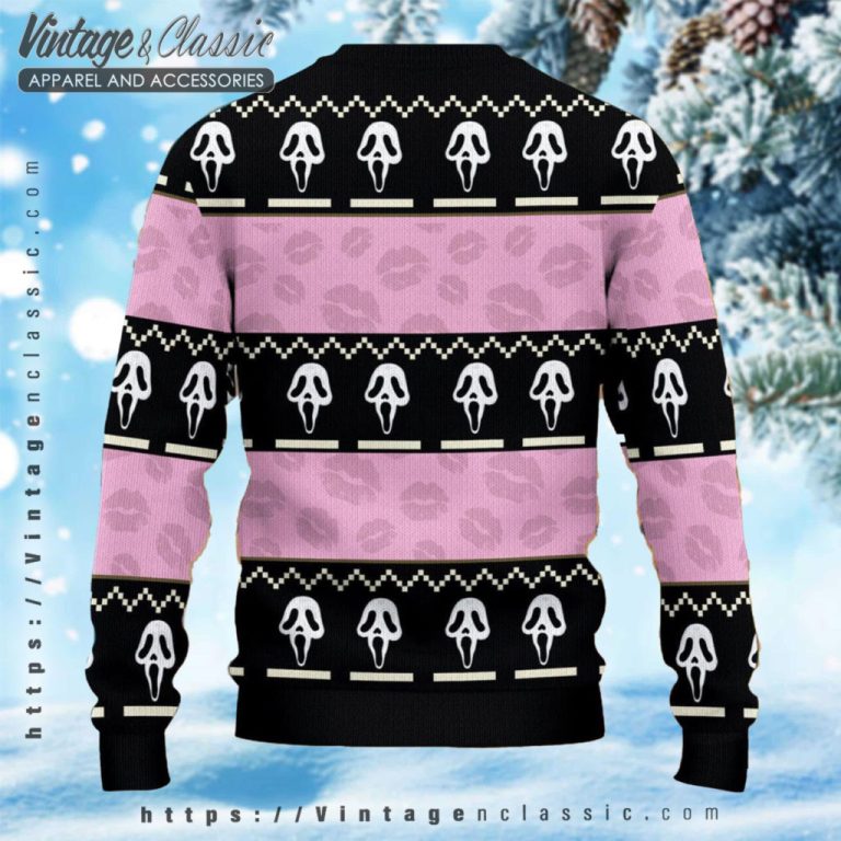 Ghostface Boo You Whore Halloween Ugly Christmas Sweater back Ugly Sweater Ghostface Boo You Whore Halloween Ugly Christmas Sweater back Ugly Sweater