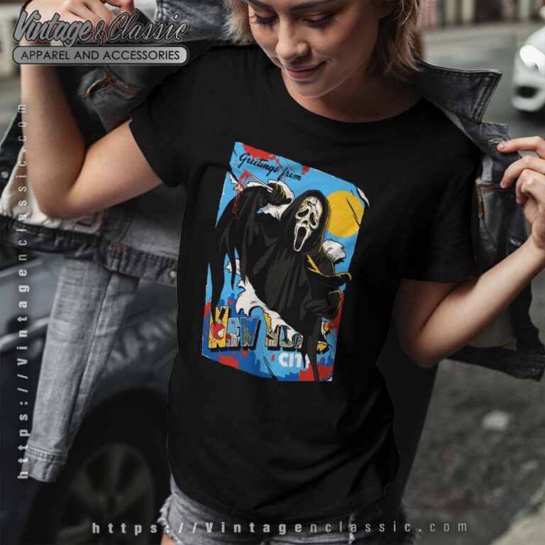 Ghostface greetings from NYC Tshirt Ghost face Shirt Ghostface greetings from NYC Tshirt Ghost face Shirt