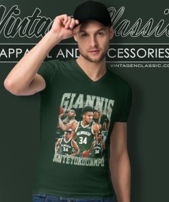 Giannis Antetokounmpo 90s Style Graphic V Neck TShirt