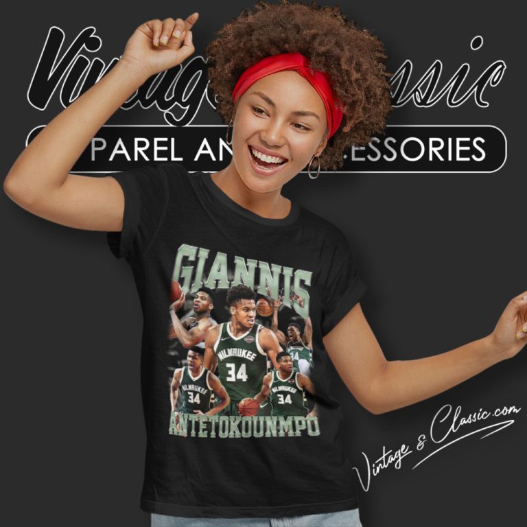 Giannis Antetokounmpo 90s Style Graphic Women T Shirt Giannis Antetokounmpo 90s Style Graphic Women T Shirt